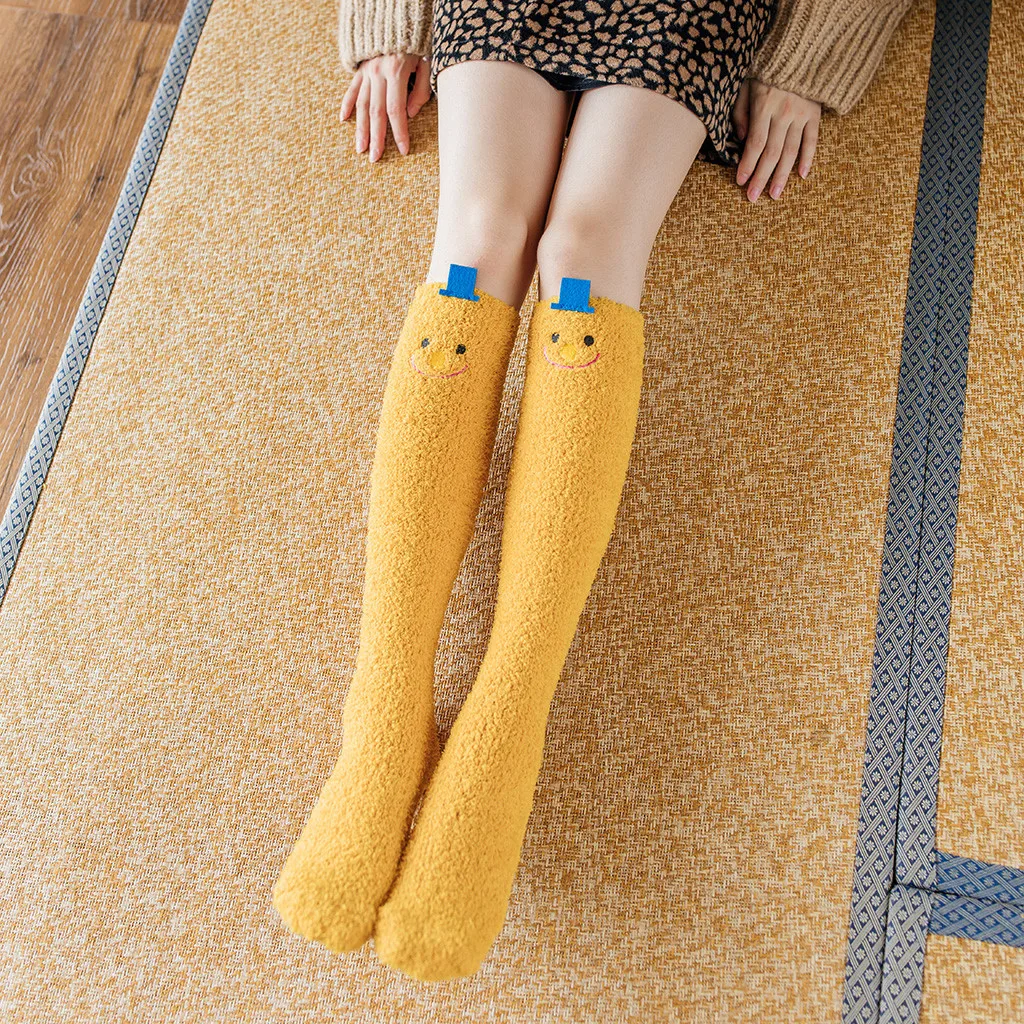 JAYCOSIN носки рождественские Модные женские унисекс повседневные длинные носки с принтом персонажей зимние теплые носки сон кровать полиэстер