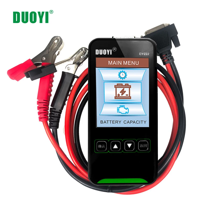DUOYI DY222 12V/24V Car Battery Tester Automotive 100-1700CCA Load Auto Cranking and Charging System Test Tools | Инструменты