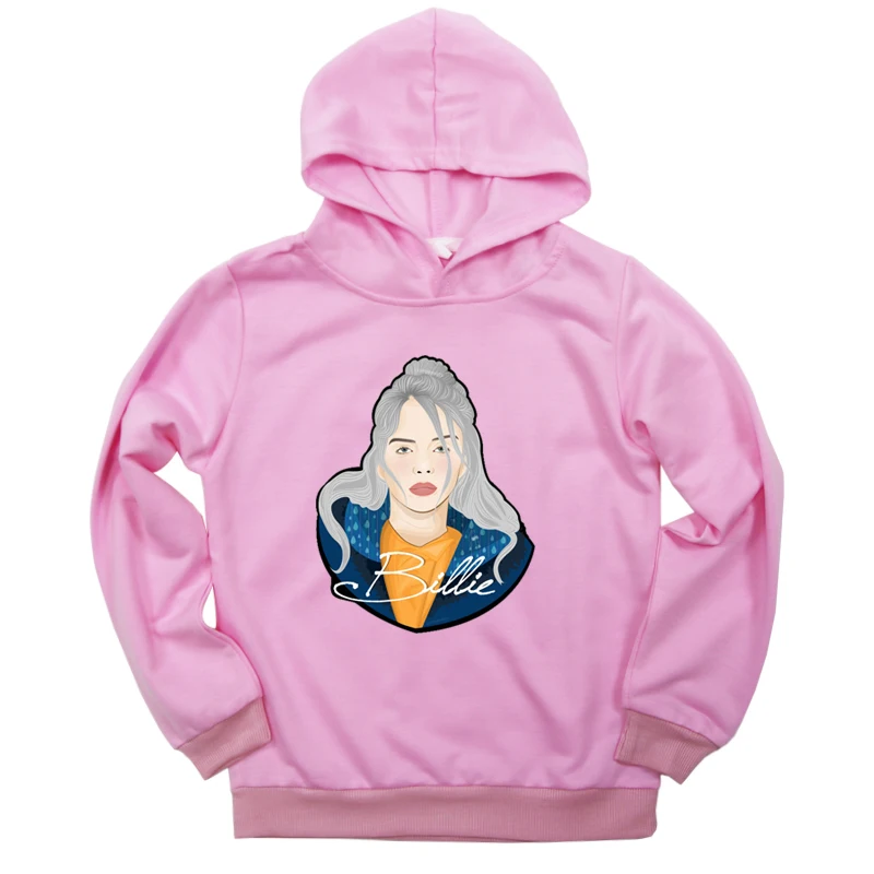 Hoodies 4 Толстовки с капюшоном для маленьких мальчиков и девочек, новая Толстовка с принтом Билли эйлиш для подростков, детский хлопковый повседневный спортивный свитер на весну и осень, одежда - Цвет: Hoodies 4