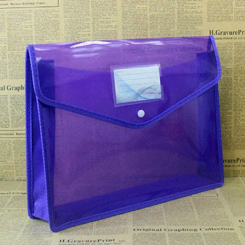 Корейская простая версия конфетного цвета большой емкости саржевая Кнопка файл мешок, мешок для вещей информации мешок офисные канцелярские принадлежности