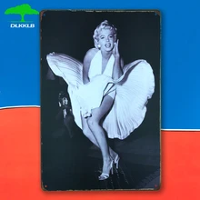 DLKKLB винтажная декоративная Богиня Мэрилин Монро винтажная металлическая живопись табличка Металлический Знак Плакат Бар Клуб казино Наклейка на стену