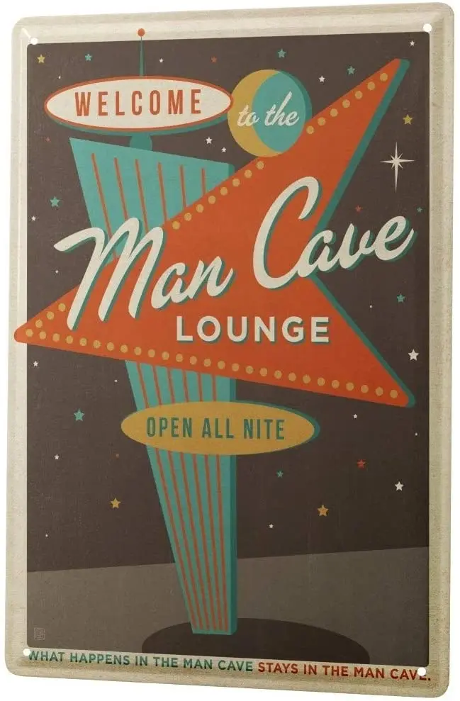 SINCE 2004 Nostalgic Tin Sign Metal Plate Decorative Home Decor Plaques Welcome to The Man Cave Lounge 8X12 | Дом и сад
