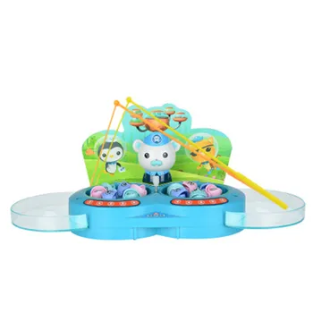 

Original octahedron music sound and light winding magnet fishing toy table anime rotatable Barnacles doll Captain children toys
