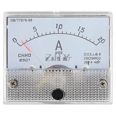 

Screw Mounted DC 0-20A Current Testing Analog Ampere Panel Meter