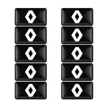 

10pcs 3D Car Styling Auto Decorative sticker emblems For Renault Megane 2 3 Duster Logan Clio Laguna 2 Captur Accessories