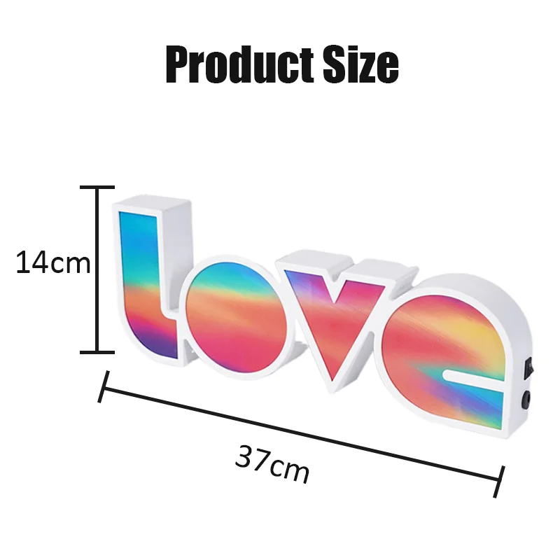 LOVE LED-Buchstabe Nachtlicht Batterie/USB Power Schlafzimmer Desktop Decor Tischlampe Lichterkette für Zuhause Hochzeitsfeier Vorschlag_voghion.com