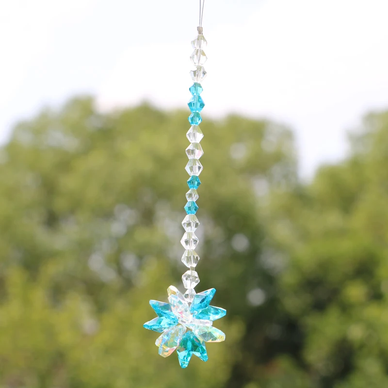 1 шт. хрустальная люстра Starburst подвисная Призма чакра Suncatcher подвеска Радуга производитель