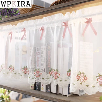 

American Country Lace Half Curtain Cabinet Door Curtain Window Tulle Short CurtainDL-QT038&40