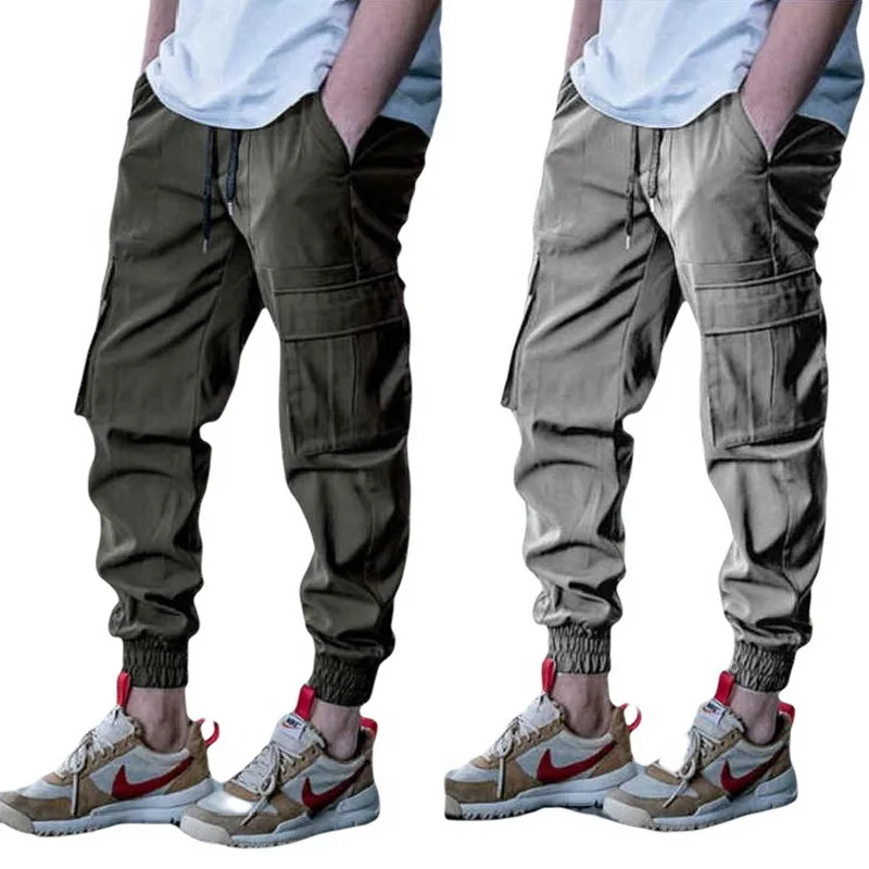 

Mens Cargo Pants Elastic Multiple Pocket Military Male Outdoor Joggers Pants Joggers Trousers Fashion Loose Men Pants