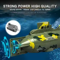 Mini RC Submarine 6CH high Speed Submarine SpeedBoat Remote Control Pigboat One Key diving boat 360degree turn around boat toys 2