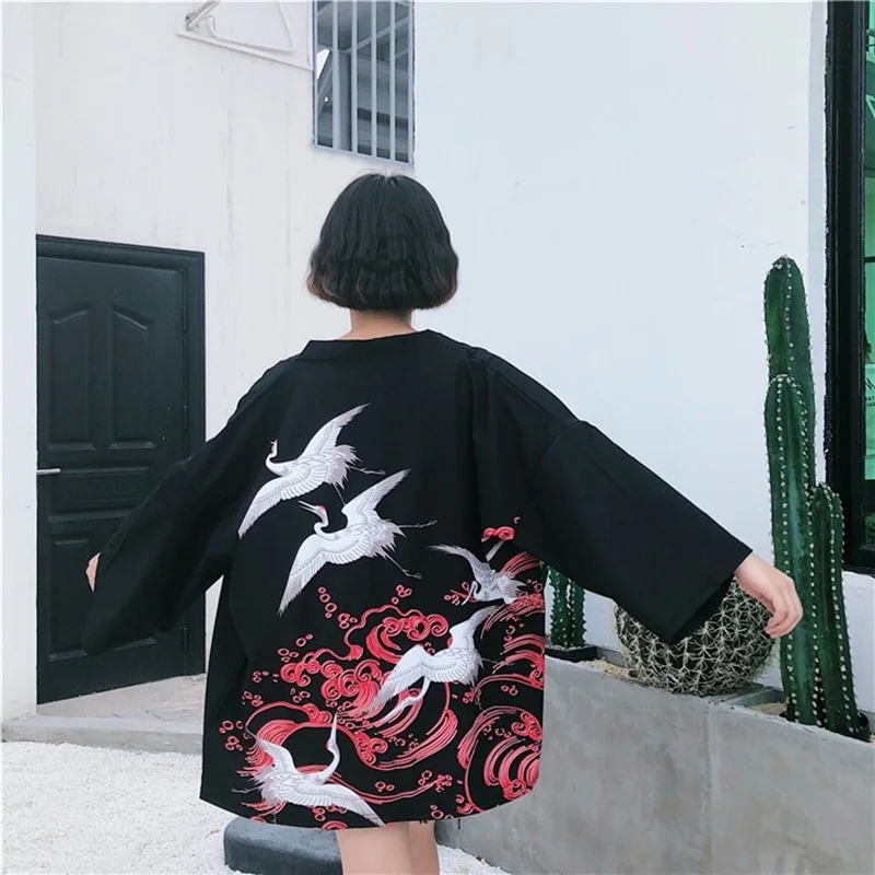 Womens tops and blouses 2020 harajuku kawaii shirt Japanese streetwear outfit kimono cardigan female yukata blouse women  AA001