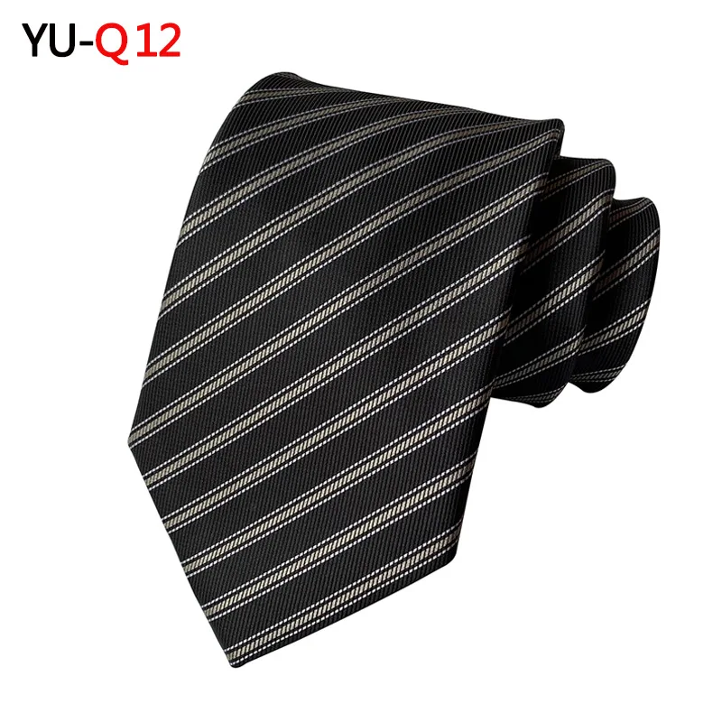 Necktie Элегантный Мужской Жаккардовый клетчатый полосатый Свадебный Праздничный узкий галстук на шею 8 см костюм тонкий Шелковый формальный деловой подарок галстук - Цвет: Necktie