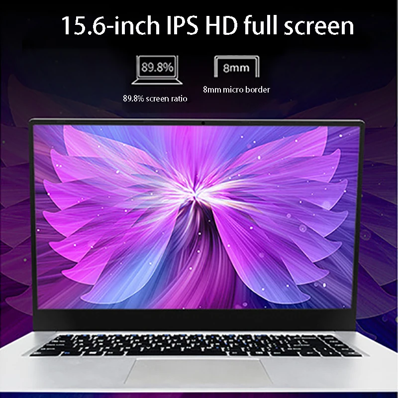 15.6 inch 4GB RAM 64GB SSD Notebook intel E8000 Quad Core Laptops 1920*1080 Win10 slim Notebook Com