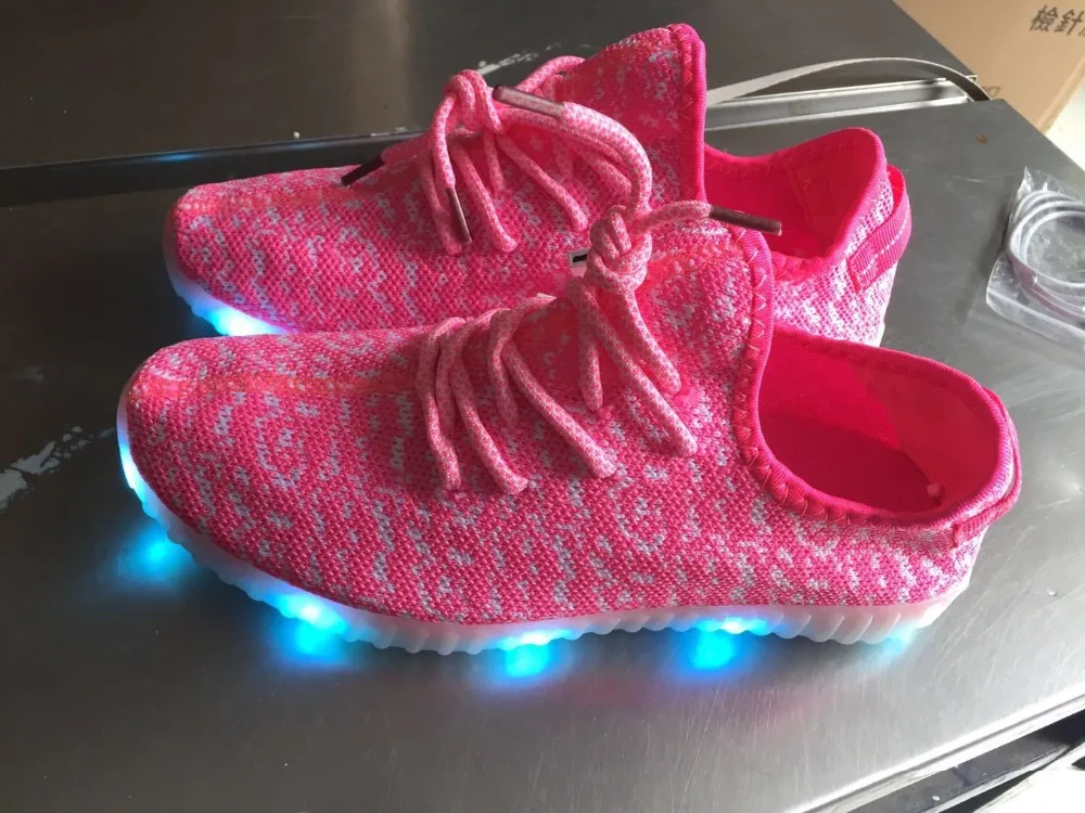 2021 новый летний Led волоконно оптический обувь для Для мужчин женщин USB зарядки