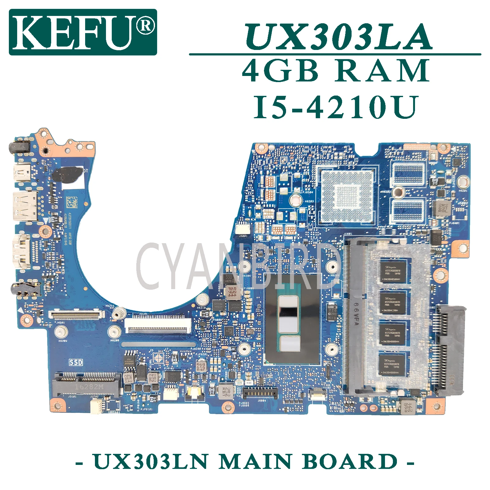 KEFU UX303LN original mainboard for ASUS UX303LA UX303LAB UX303LB UX303L with 4GB-RAM I5-4210U Laptop motherboard | Компьютеры и офис