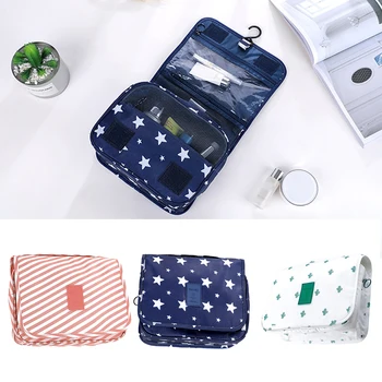 

Portable Waterproof Hanging Cosmetic Makeup Toiletry Storage Bag Organizer for Traveling Vacation Trip Camping Vacation