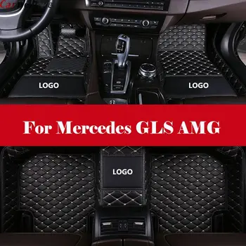 

Custom Fit Luxury XPE Leather Waterproof 3D Surrounded Full Set Car Floor Mats car styling For Mercedes GLS AMG