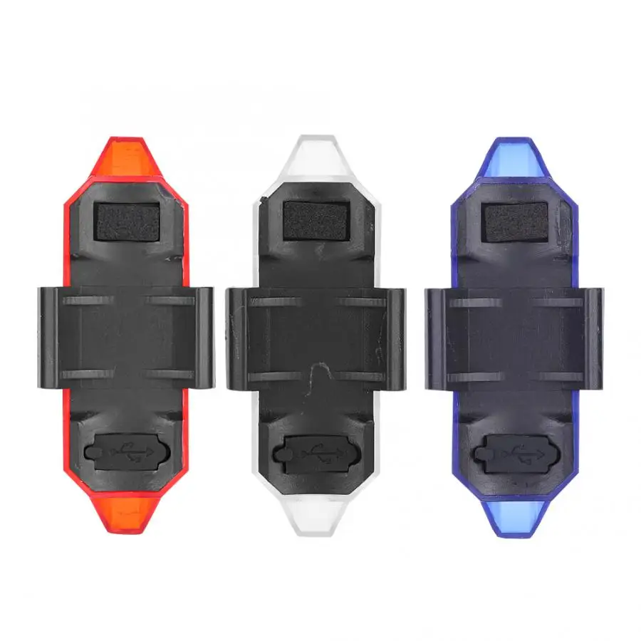 Фара USB перезаряжаемая 5LED велосипедный задний фонарь 4 режима встроенный