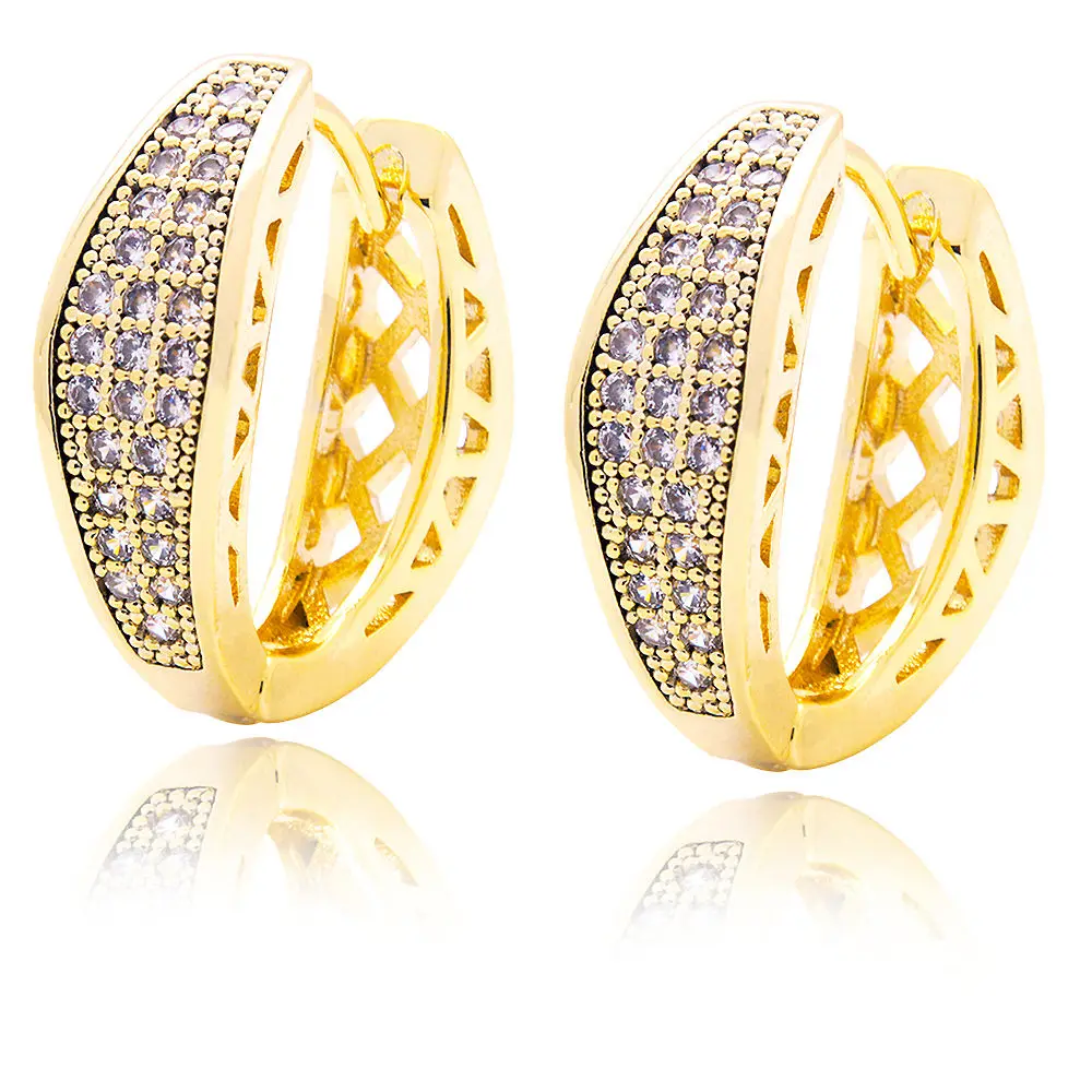 Gold 3 Lureen, серьги-кольца, модные ювелирные изделия, 14 K, белое золото, серьги для женщин, мужчин, подарок на день Святого Валентина - Окраска металла: Gold 3