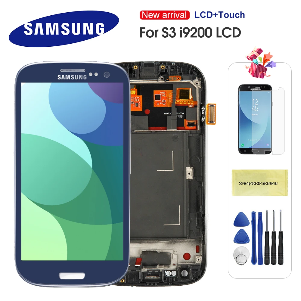 

For Samsung Galaxy S3 i9300 i9300i i9308i i9305 LCD Display Touch Screen Digitizer Assembly With Frame For S3 LCD Screen