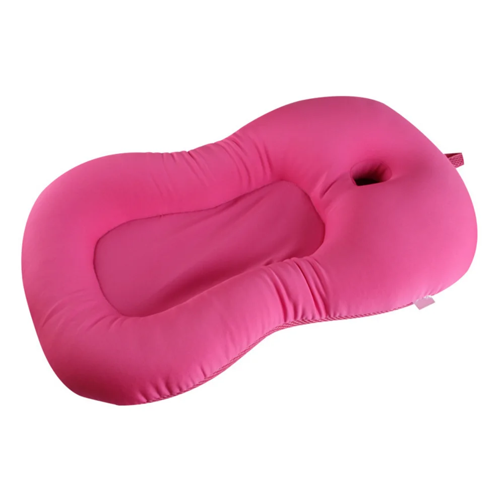 Детская переносная воздушная подушка для душа, детский коврик для ванной, нескользящий коврик для ванной, безопасное сиденье для купания для новорожденных, складная мягкая подушка - Цвет: PJ3102F