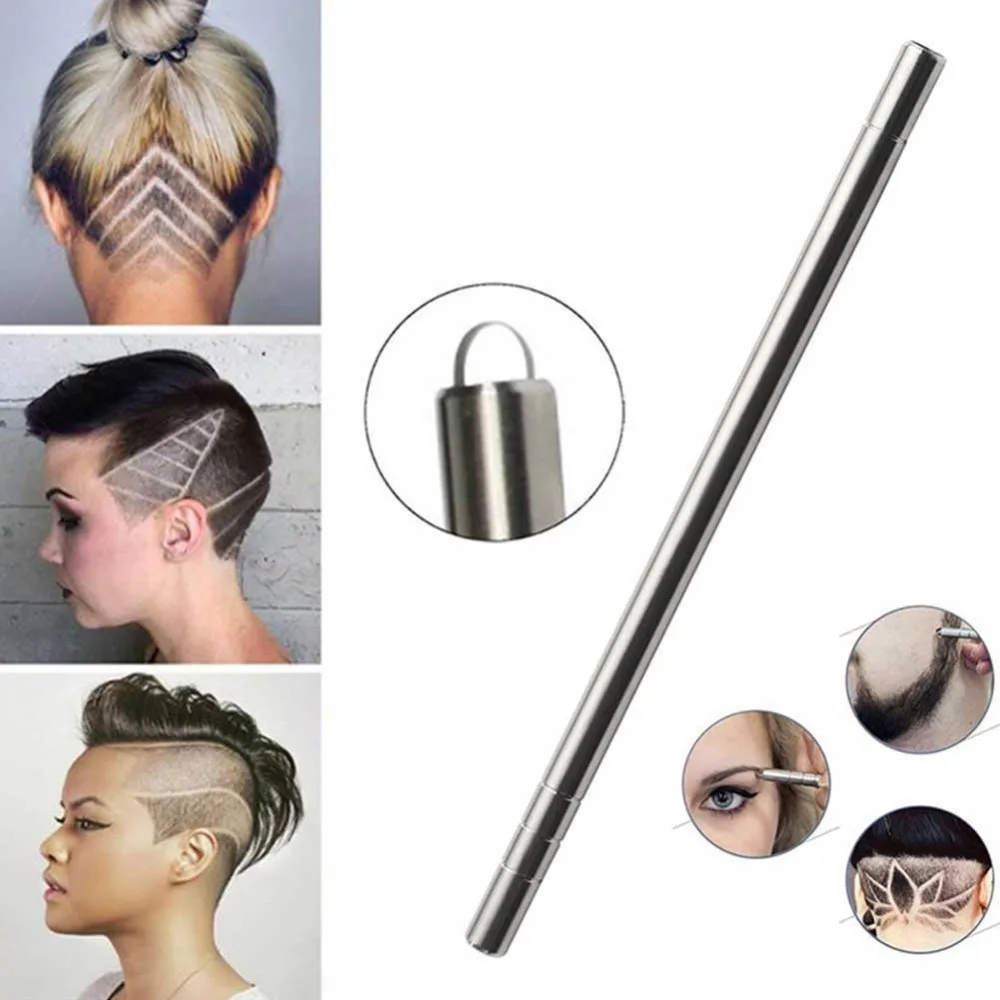 Professional Magic Engrave Beard Hair Scissors Eyebrow Carve Pen Tattoo Barber Hairdressing Oil Head Carving | Красота и здоровье