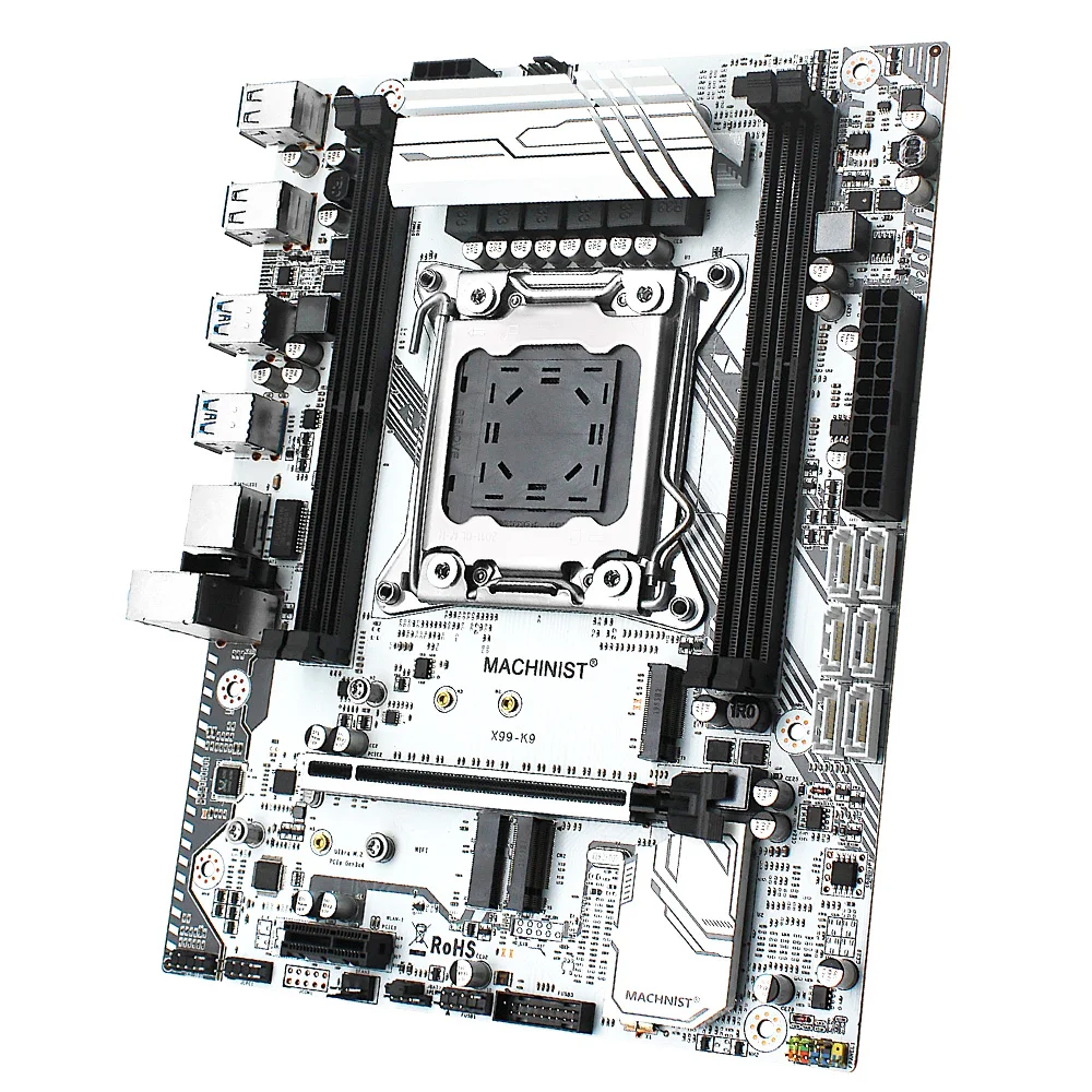 Machinista X99 Placa-mãe Lga 20113 Quatro Canais X99 Chip Suporte Intel Xeon e5 v3 & v4 Cpu Ddr4 Ram Sata Nvme M.2 Slot X99-k9 Placas-mães - Imagem 6