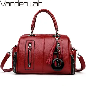 

Luxury Handbags Women Bags Designer Leather Vintage Handbags High Quality Famous Brand Boston Tote Shoulder Bag Ladies Hand Bag