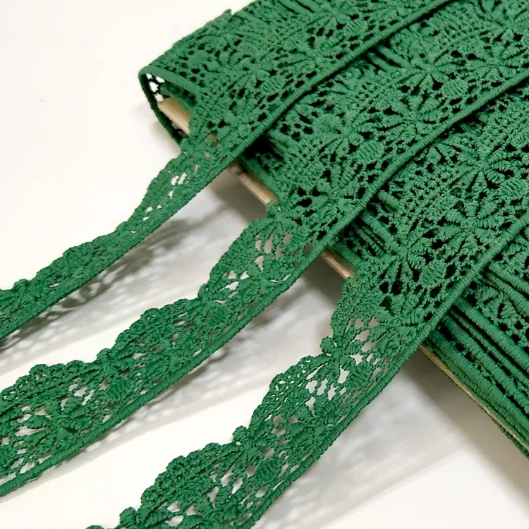 1Yard-Best-Selling-Latest-Lace-Fabric-3-8cn-Lace-Ribbon-Cotton-Guipure-Green-Lace-Fabric-Applique