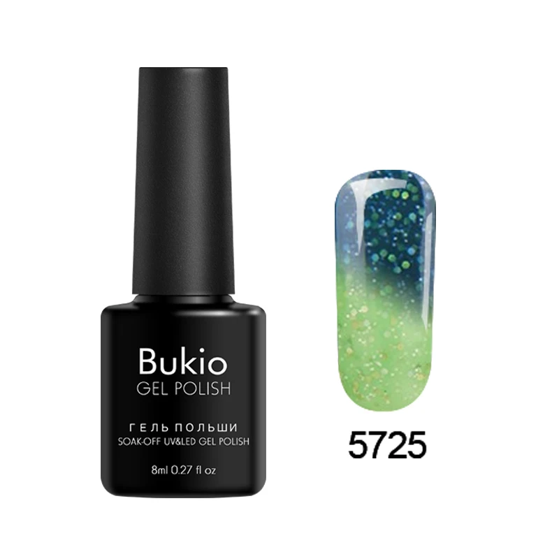 5725 Bukio хамелеон, изменяющийся от температуры гель лак для ногтей 8 мл французская эмаль полуперманентный Лаки Лайк для дизайна ногтей маникюр - Color: 5725