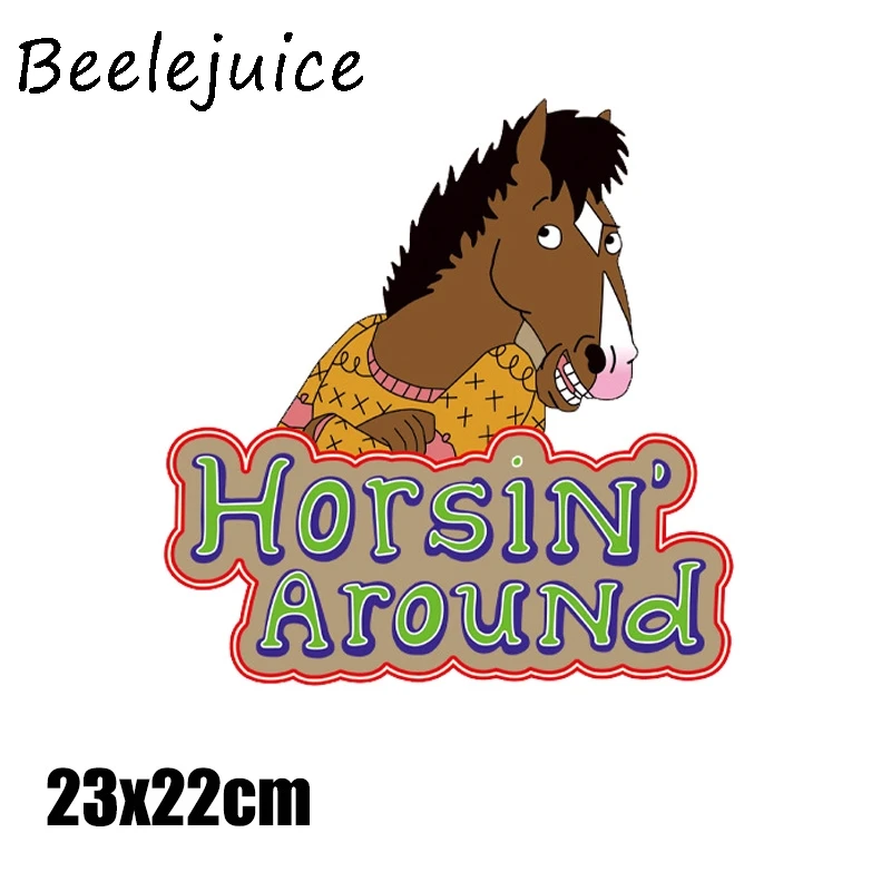 24 шт BoJack всадник мультфильм патчи для одежды DIY класс-термопереводные наклейки декоративные аксессуары