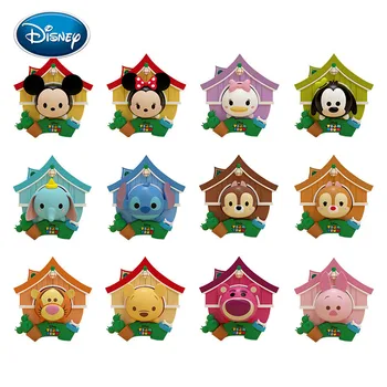 

Disney Toy Blind Box Mickey Minnie Cartoon Cute Doll Rainbow House Series Hand-made Decoration Doll Collection Gift