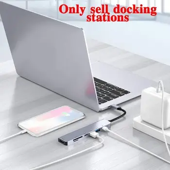 

type-c docking station HDMI 4KPD7 in one usb hub 7 in one converter multi-port HUB docking station