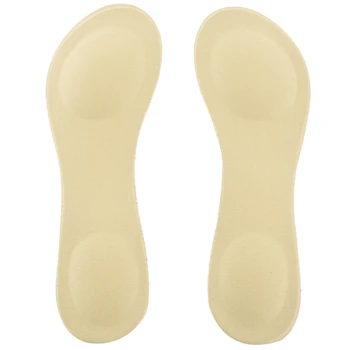 

4 Pair Soft Insoles Instant Comfort Shoe Arch Support High Heels, Apricot