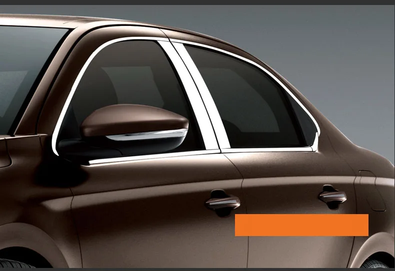 Нержавеющая сталь окна автомобиля планки для peugeot 301 citroen c-elysee 2012 2013