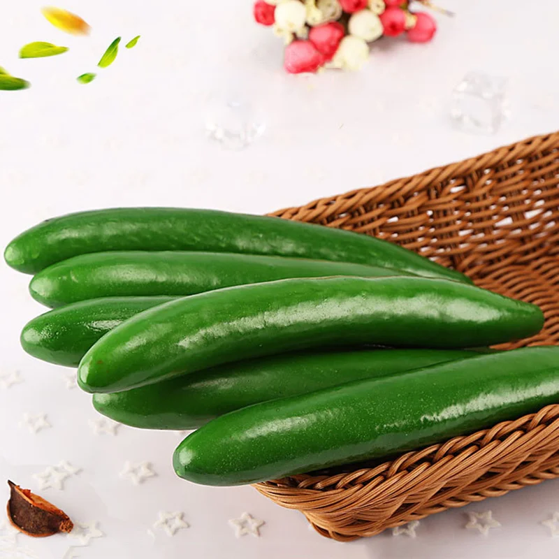 

4pcs Artificial Cucumbers Simulation Fake Vegetable Photo Props Home Decoration High quality Hot Sale