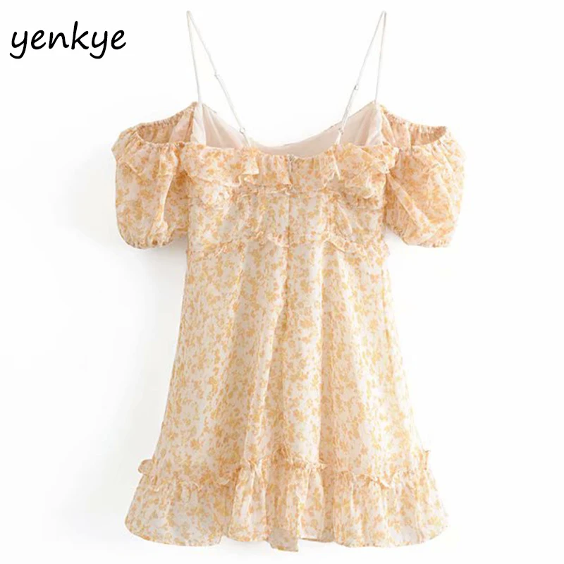 yellow mini summer dress