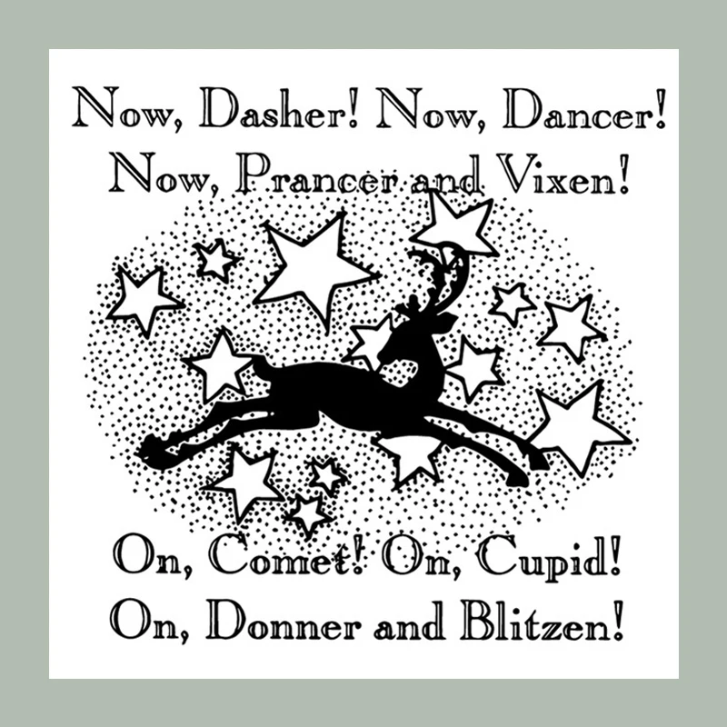

ZATWBS Christmas deer Clear Stamps For DIY Scrapbooking/Card Making/Album Decorative Rubber Stamp Crafts