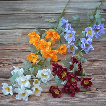

10Pcs Fake Saussurea Involucrata 16.54" Length Simulation Saussureas for Wedding Home Decorative Artificial Flowers