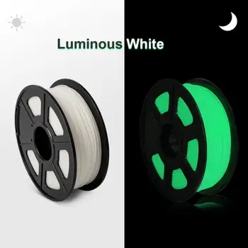 

PLA Luminous White Filament for 3D Printing 1kg 1.75mm with Spool 0.02mm Tolerance No Bubble FDM 3D Printer Pen Material