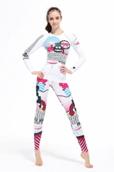 

Women Cycling Compression Set Gym Clothing Fitness Leggings Shirts Sport Suit Women Long Sleeve Tracksuit Active Wear