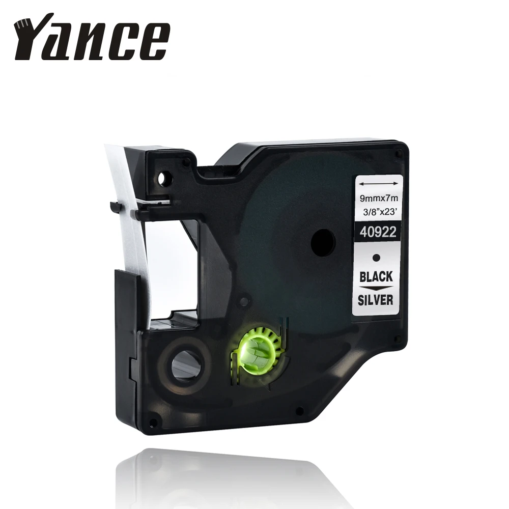 Yance 40922 검정색 라벨 테이프 호환 Dymo D1 라벨 프린터 DYMO LM160 LM280 DYMO PNP 용 9mm 라벨 메이커 테이프