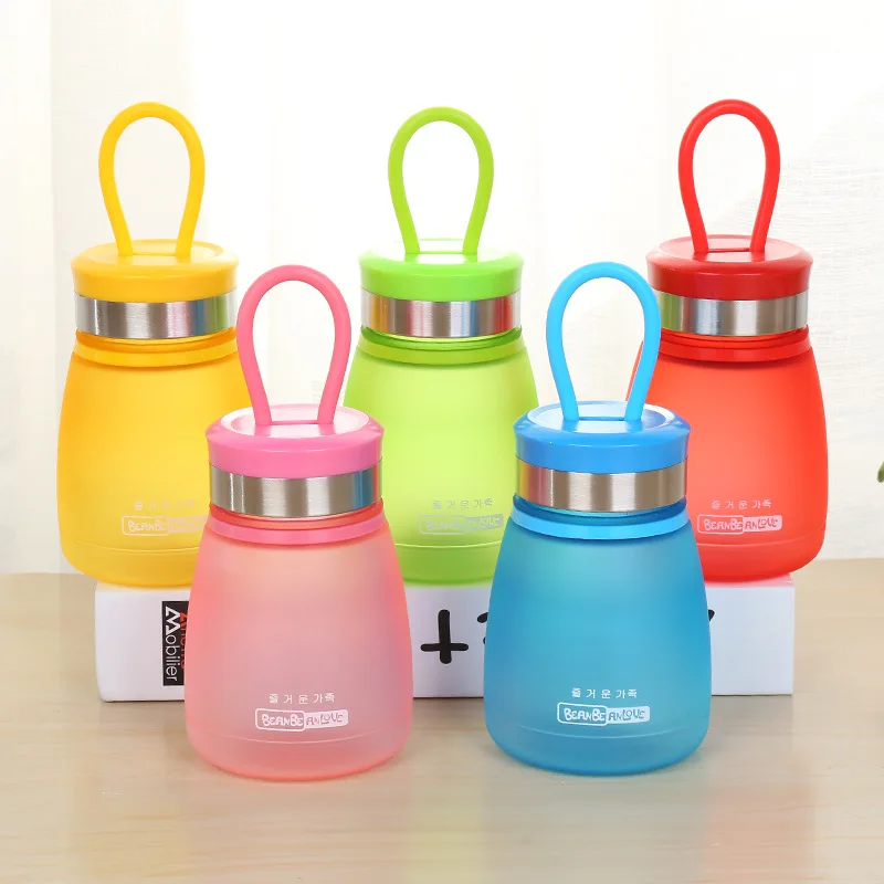 

Korean version of the simple plastic creative pudding cup plastic portable student cup
