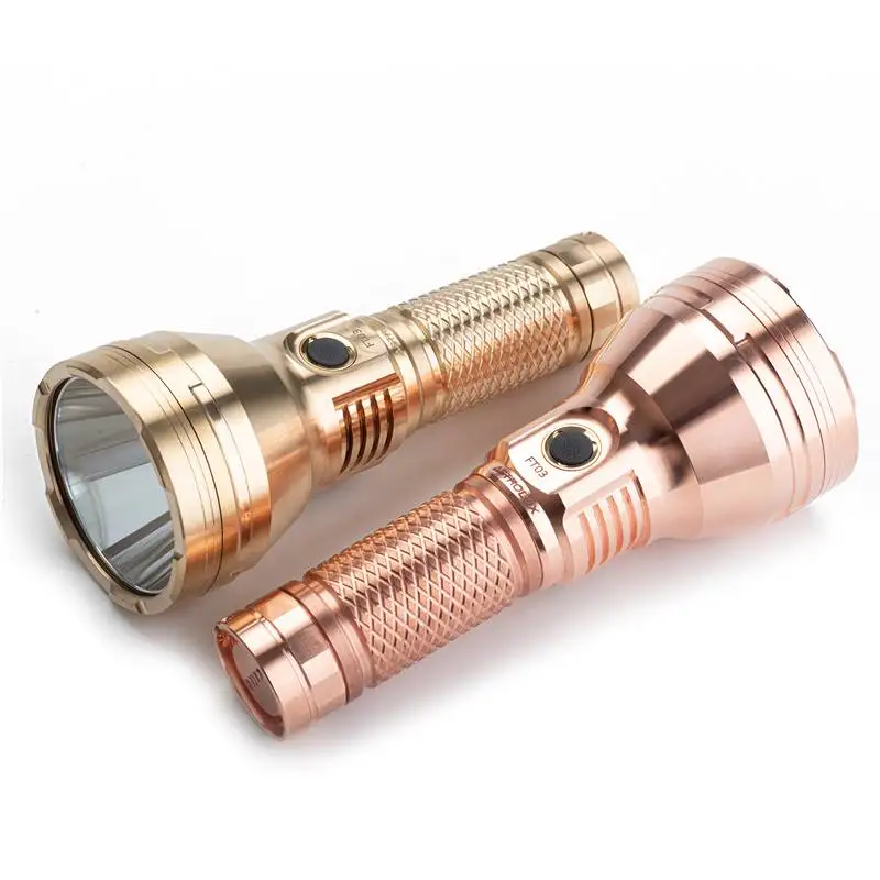US $125.96 Astrolux FT03S SBT902 CopperBrass 4500lm 1428m UI LED Flashlight Powerful Flashlight for Searching Lantern Emergency Lamp