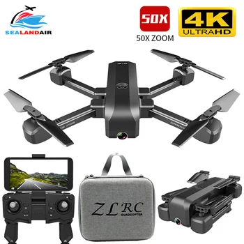

Foldable 4K Drone Camera 50X Times Zoom WIFI FPV RC Quadcopter Stable Height Quadrocopter Professional Drone with HD Camera Toys