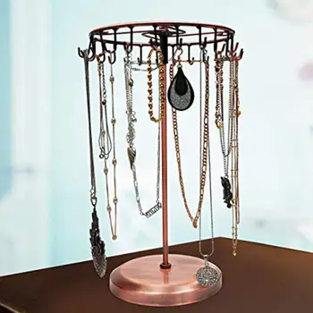 

23 Hooks Rotating Necklace Display Holder Pendant Bracelet Jewelry Stand Rack