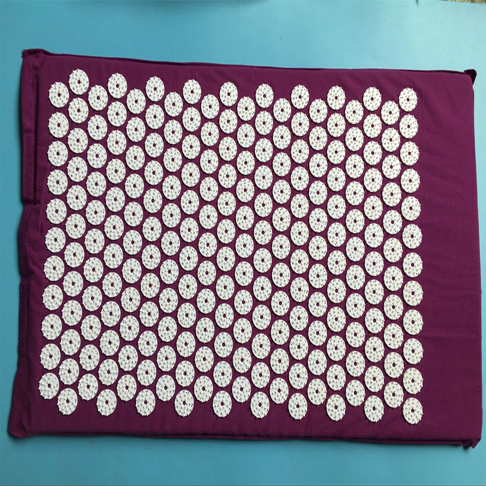 67*42cm Massager Cushion Acupuncture Sets Relieve Stress Back Pain Acupressure Mat Massage Mat Rose Spike Massage and Relaxation