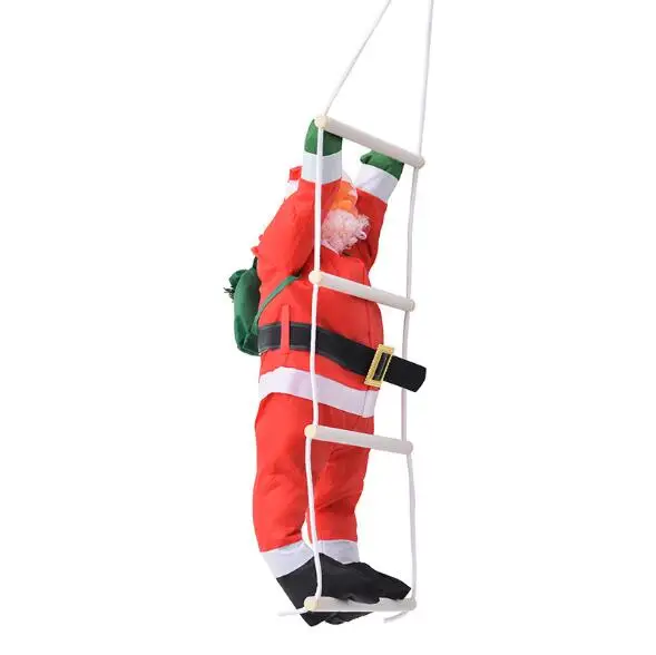 1 шт. 60 см скалолазание кулон в виде куклы Санта-Клауса украшение дома подарок Рождественская елка подвесные детские игрушки праздник - Цвет: 4