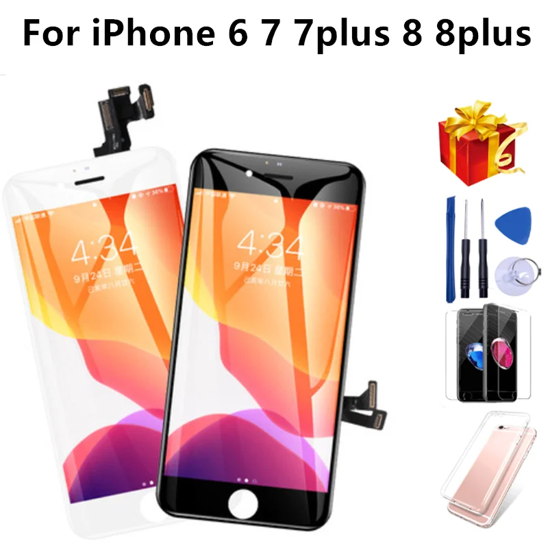 Заводская распродажа, сменный ЖК-дисплей для iphone 7 plus, ЖК-дисплей, сенсорный дигитайзер, сборка для iphone 7, ЖК-дисплей для iphone 6/8 plus