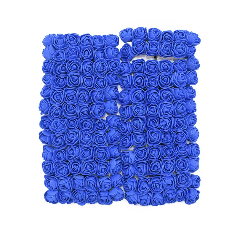 PE12 royal blue 72/144 шт 2 см декоративный плюшевый мишка Роза ПЭ пена искусственный цветок букет для дома свадебное украшение Сделай Сам венок искусственный цветок - Цвет: PE12 royal blue